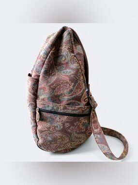 Vintage L.L. Bean x AmeriBag Large 20" Healthy Back Bag - Paisley Tapestry Sling